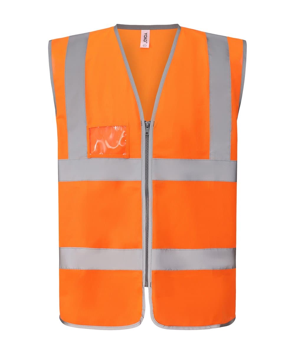 Hi-vis zip ID reflective border waistcoat (HVW103) 3