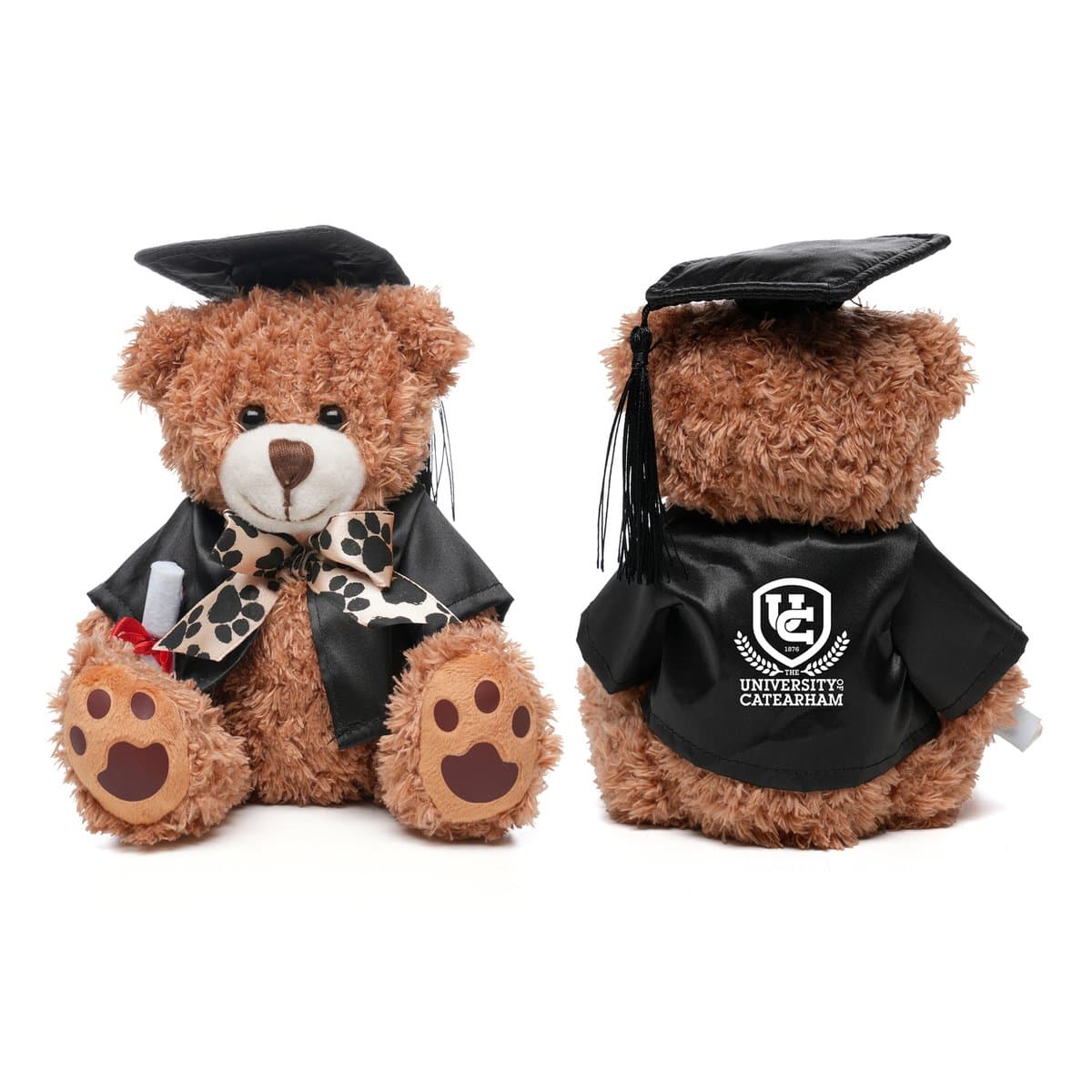 Graduation Style Medium Patched Paw Teddy 2