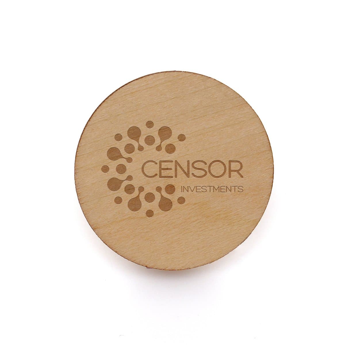 Medium Round Wooden Badge 2
