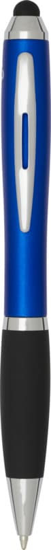Nash RCS recycled plastic stylus ballpoint pen with coloured barrel and black grip (black ink)