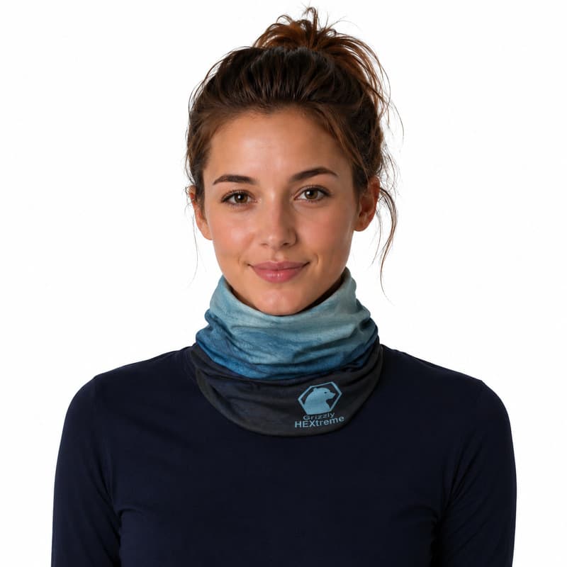 Lara sublimation multi-scarf with fleece layer and hems 5