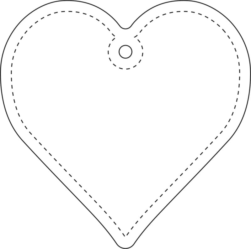 RFX™ H-09 heart reflective PVC hanger 3