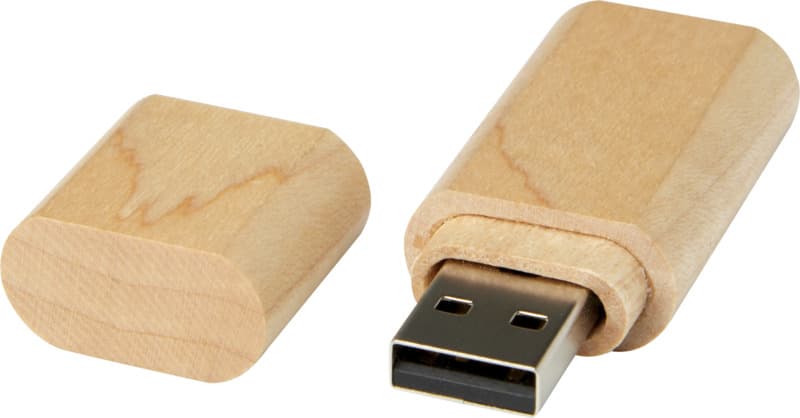 Wooden USB 2.0 with keyring 