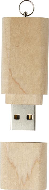 Wooden USB 2.0 with keyring  2