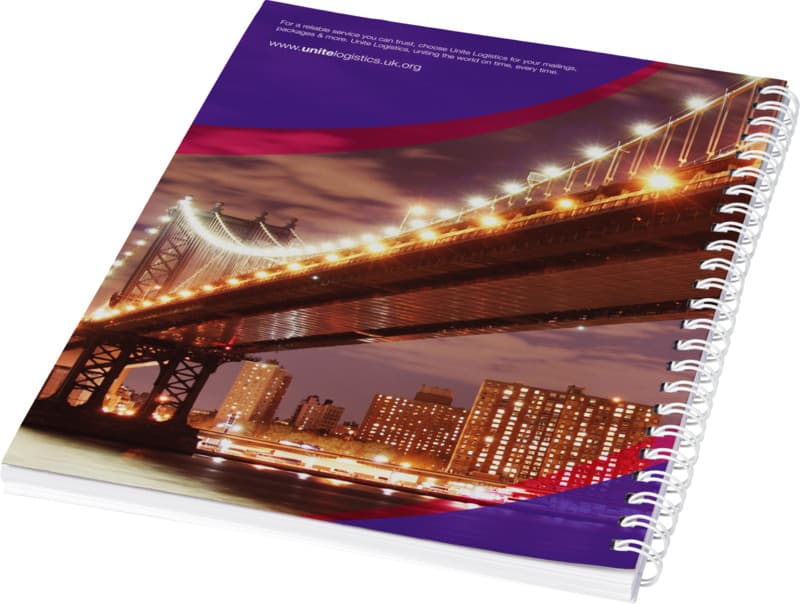 Desk-Mate® A4 spiral notebook with printed back cover 3