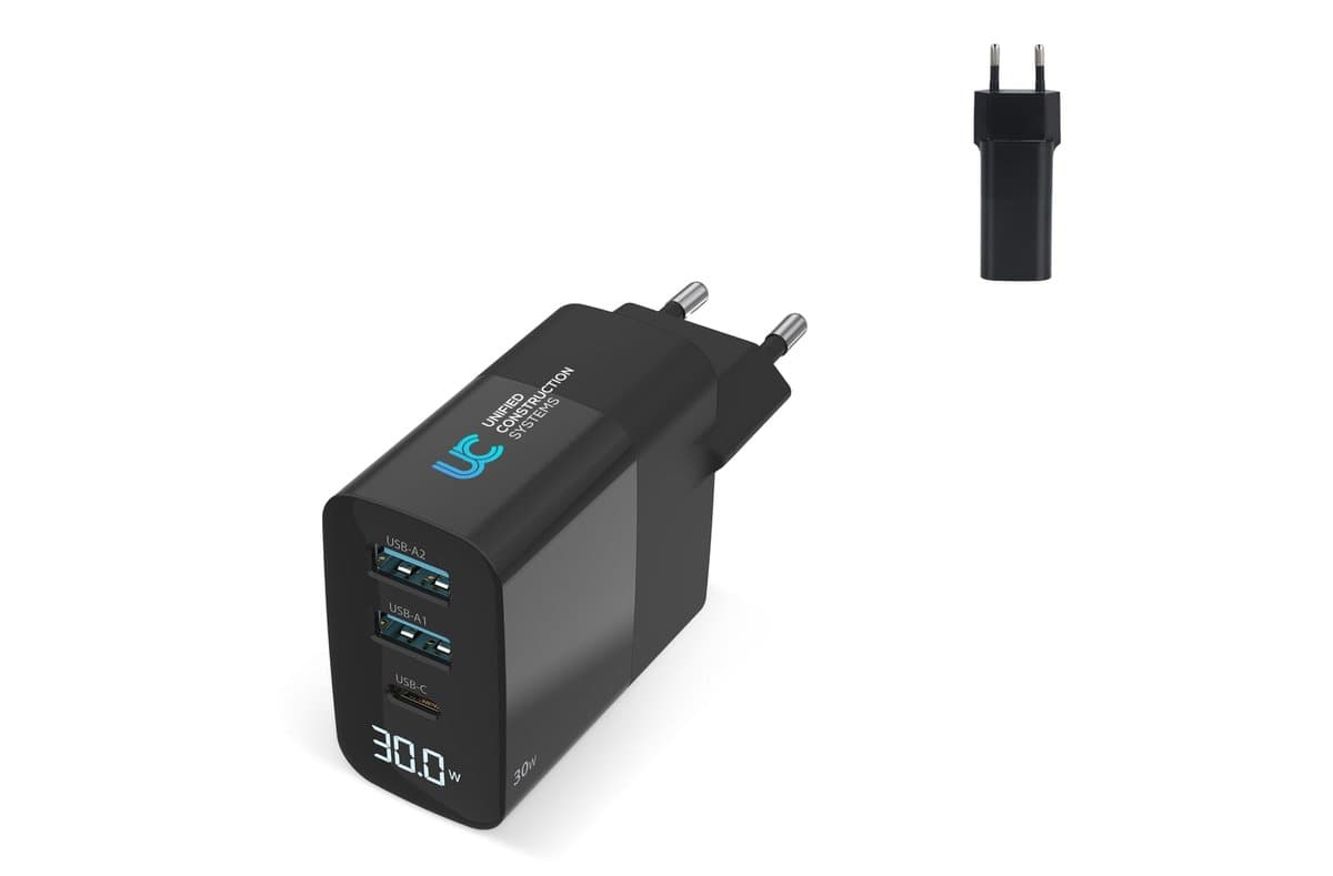 Sitecom CH-1001 30W GaN Power Delivery Wall Charger with LED display