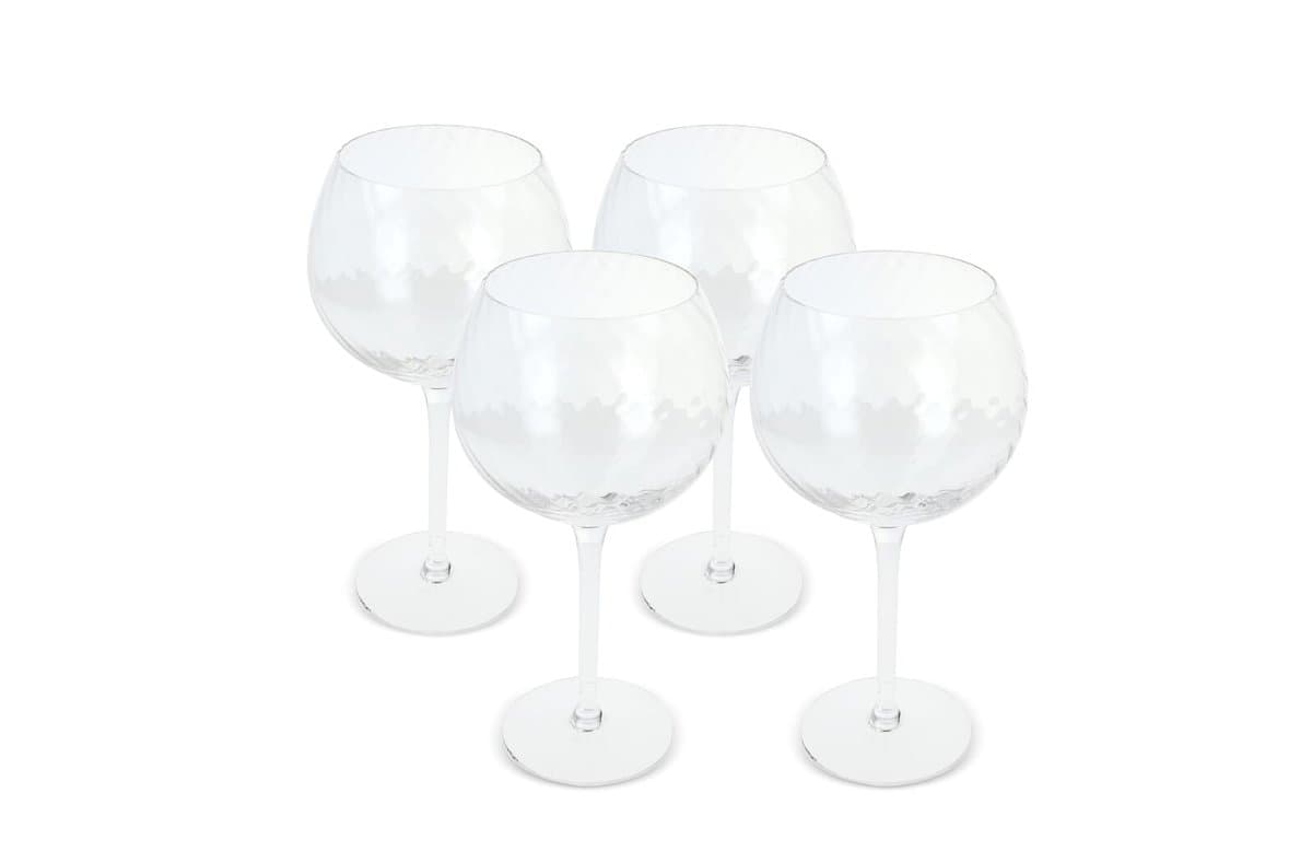 Byon Opacity set of 4 wineglasses with stylish glass pattern 470ml 5