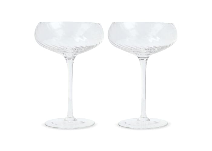 Byon Opacity set of 2 champagne glasses with stylish glass pattern 300ml 2