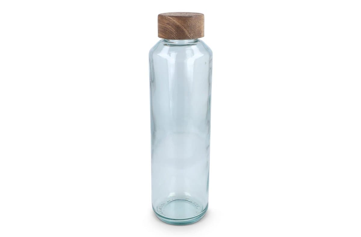 InSideOut Recycled Glass Waterbottle ReuuZ with wooden cap 650ml 3