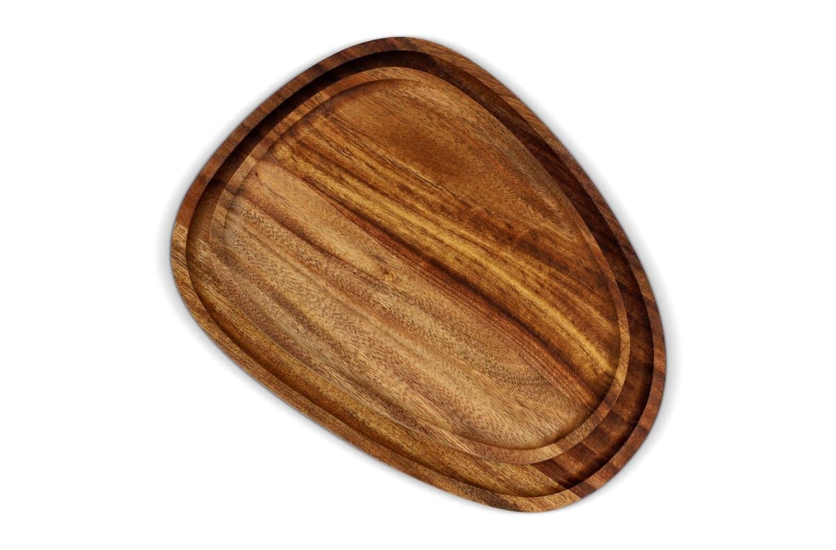 InSideOut 2-pack wooden trays in organic shape 3