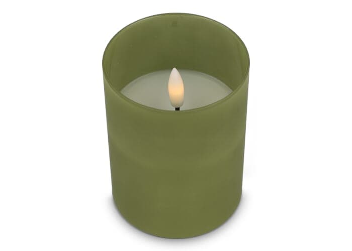 Nyelle Rechargeable LED Wax Candle in Glass 2