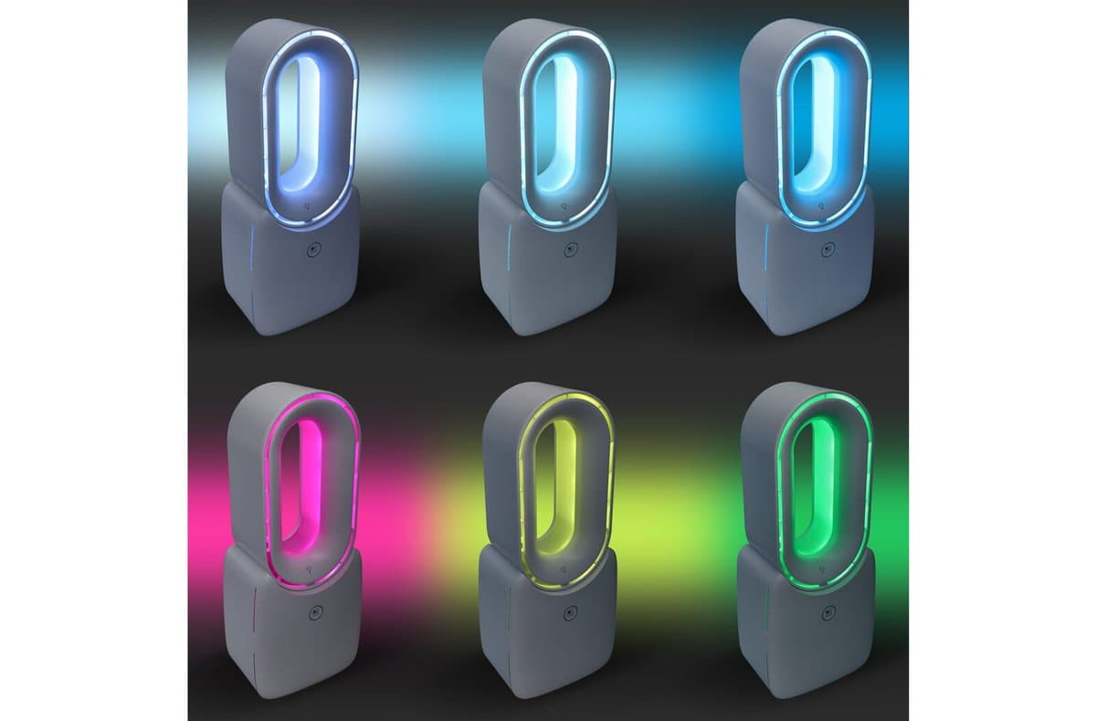 InSideOut Bladeless Soft Wind Fan Brislux with LED Light 4