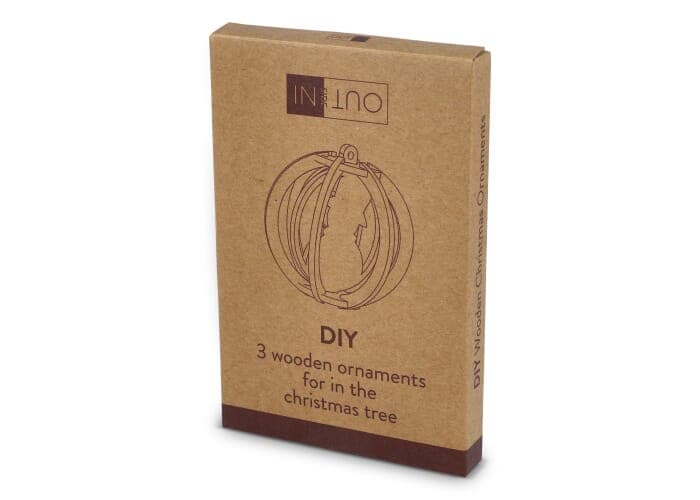 InSideOut Wooden Christmas ornament set of 3 2