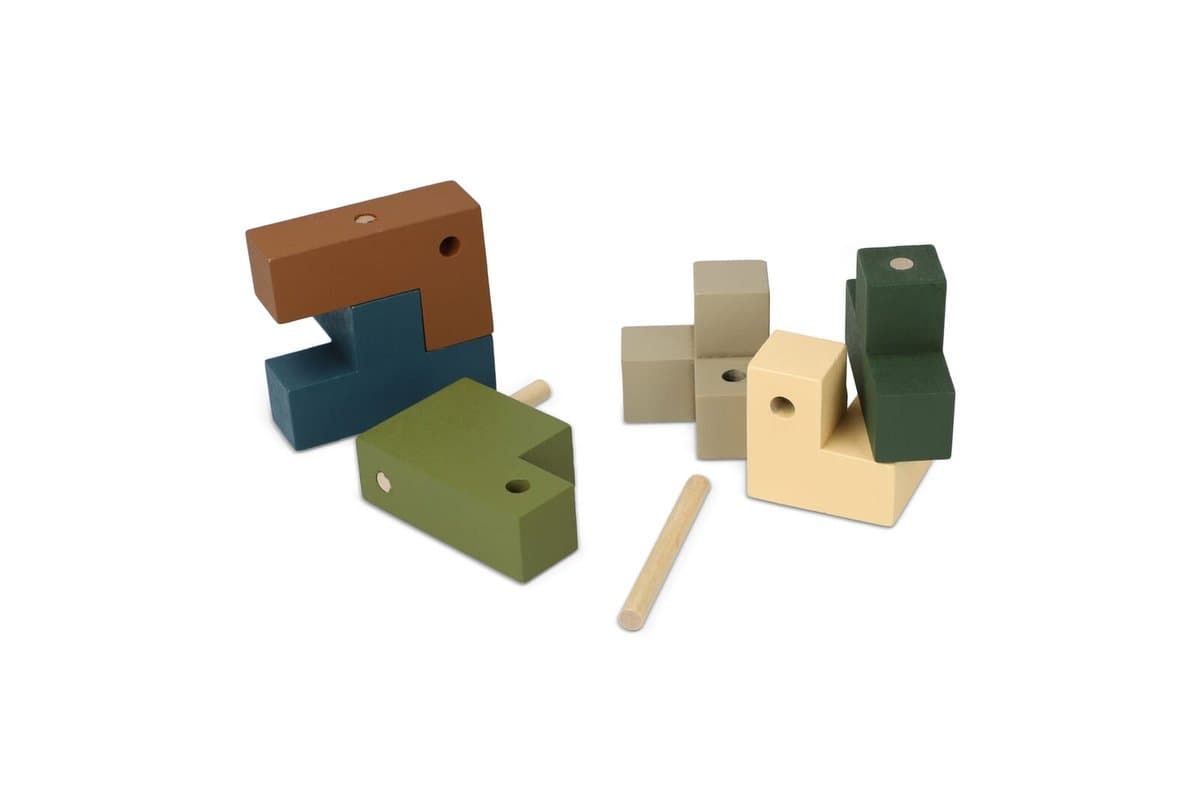 InSideOut Wooden Cube think iq puzzle 4