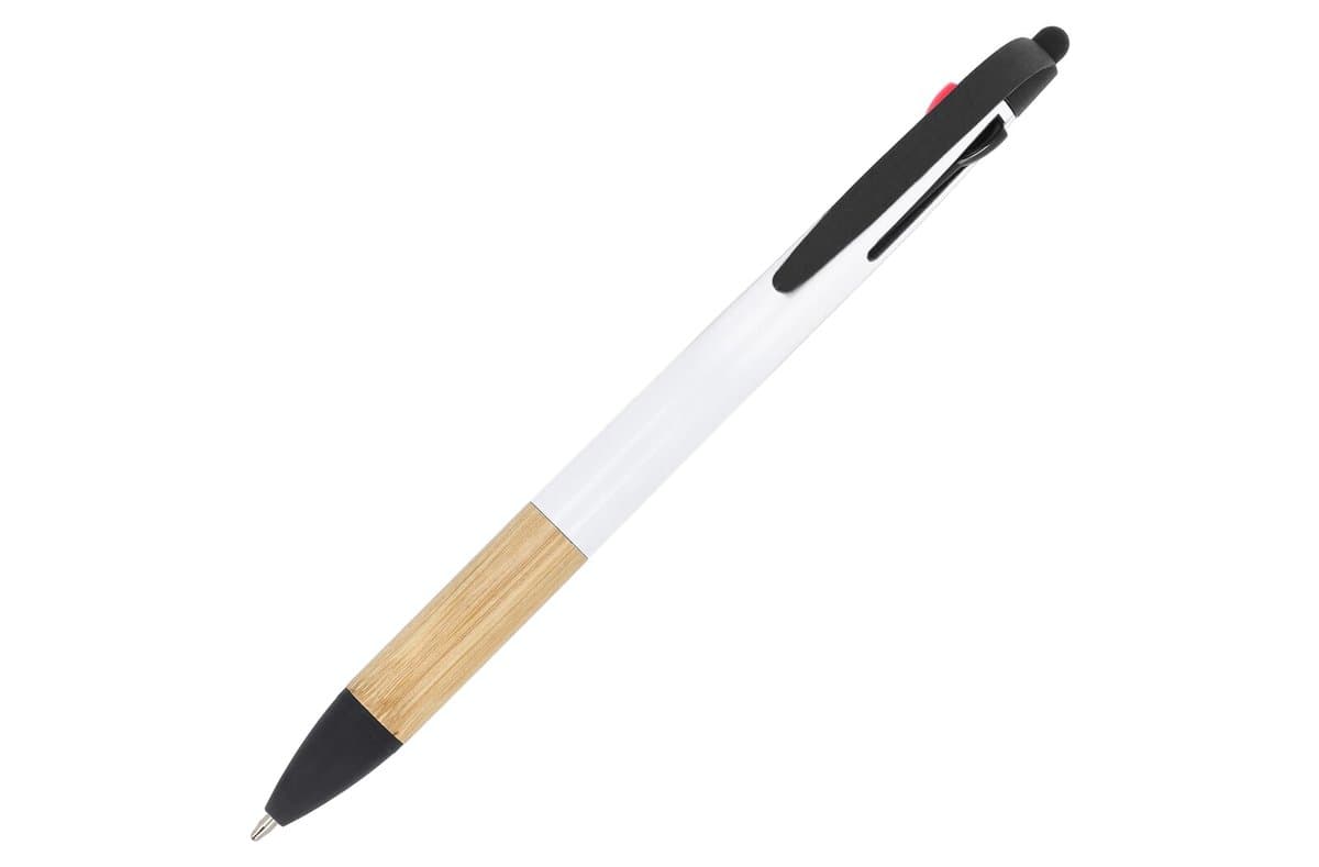 3-colour pen with bamboo grip 3