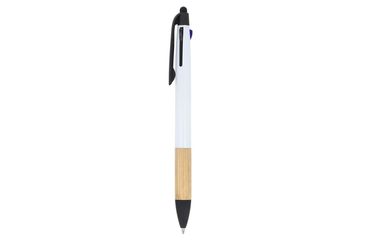 3-colour pen with bamboo grip 4