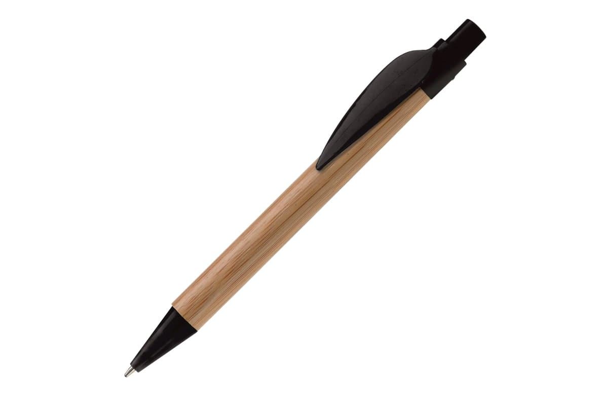 Bamboo pen with plastic leafclip 3