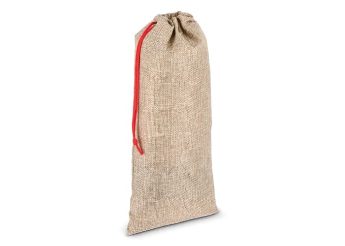 Jute-style bottle pouch 14 x 34 cm 2
