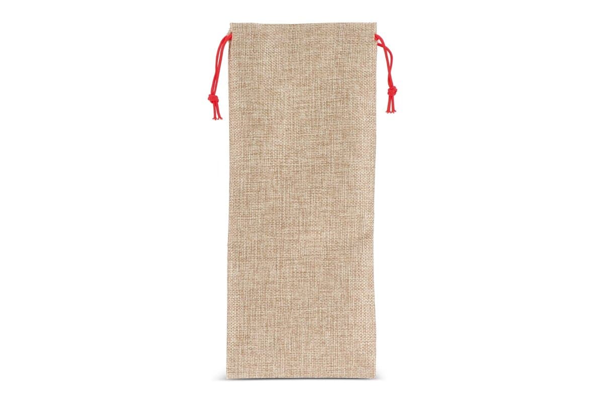 Jute-style bottle pouch 14 x 34 cm 4