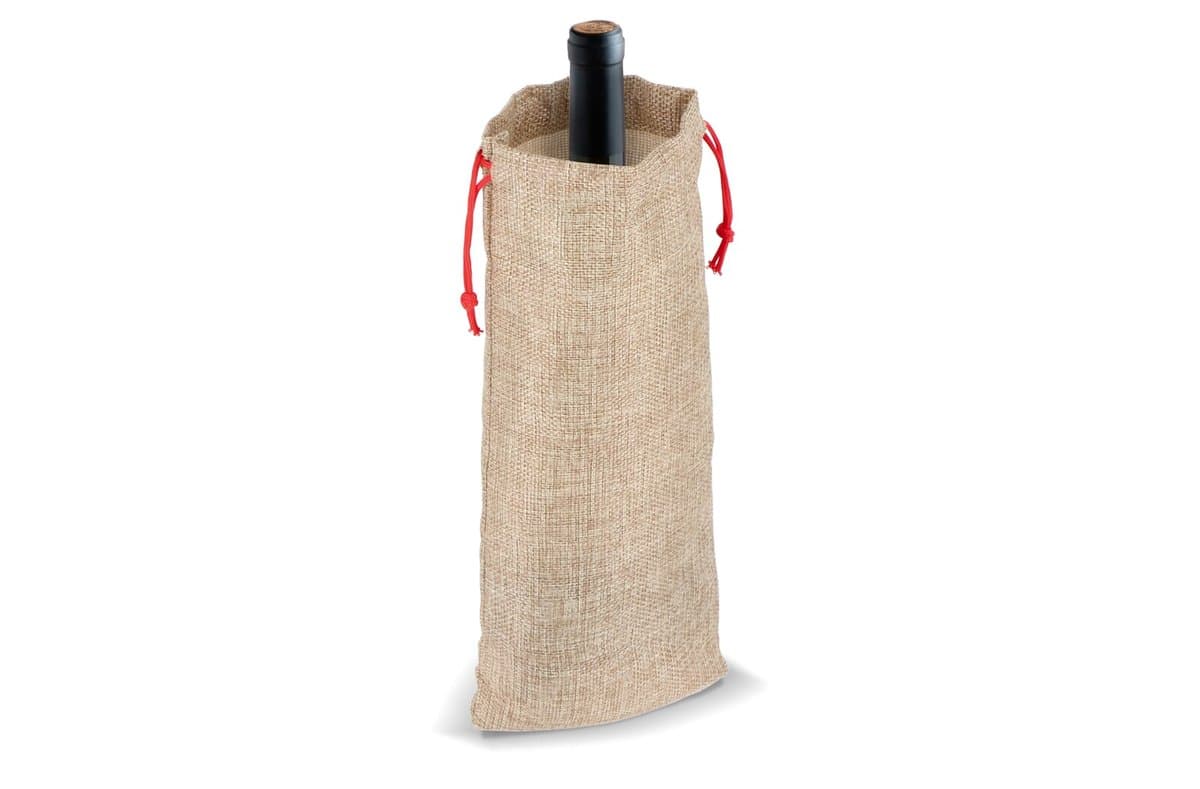 Jute-style bottle pouch 14 x 34 cm 5
