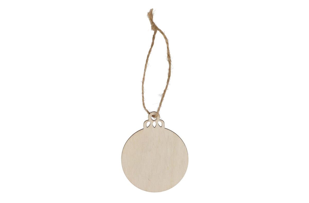 Bauble shaped wooden Christmas ornament 5