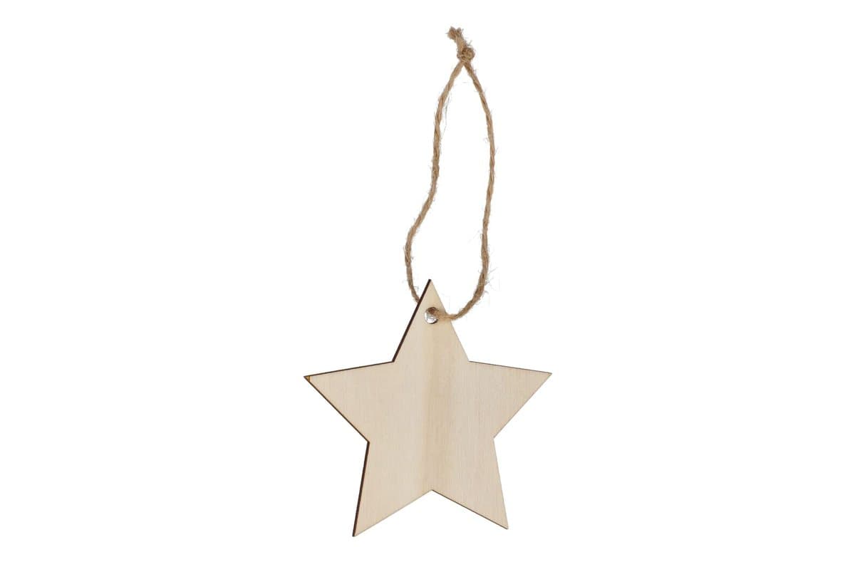 Star shaped wooden Christmas ornament 5