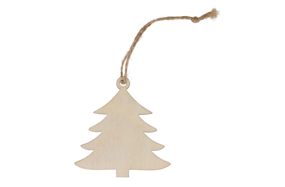 Tree shaped wooden Christmas ornament 3