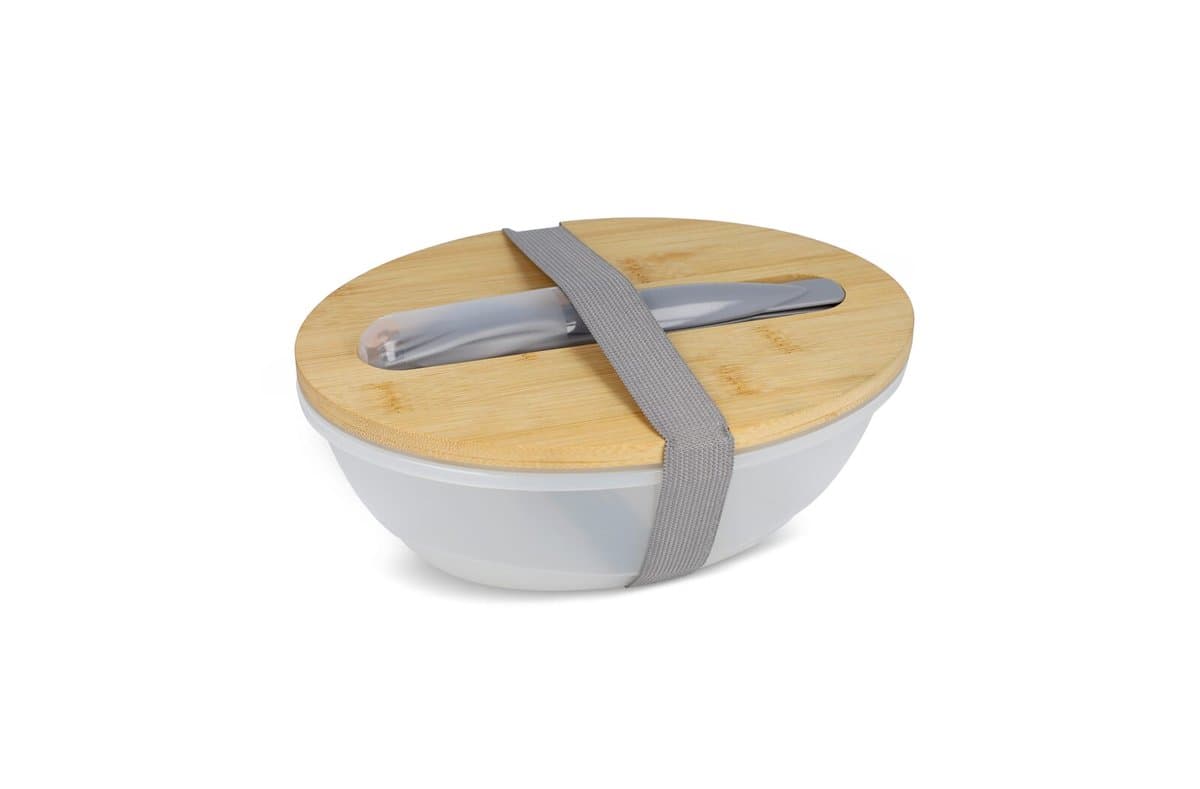 Lunchbox with bamboo lid and cutler 3