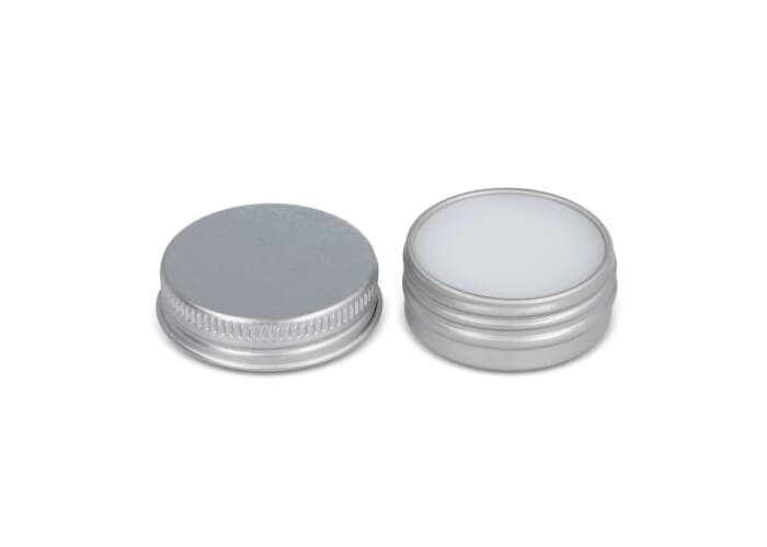 Lipbalm round recycled aluminium tin 2