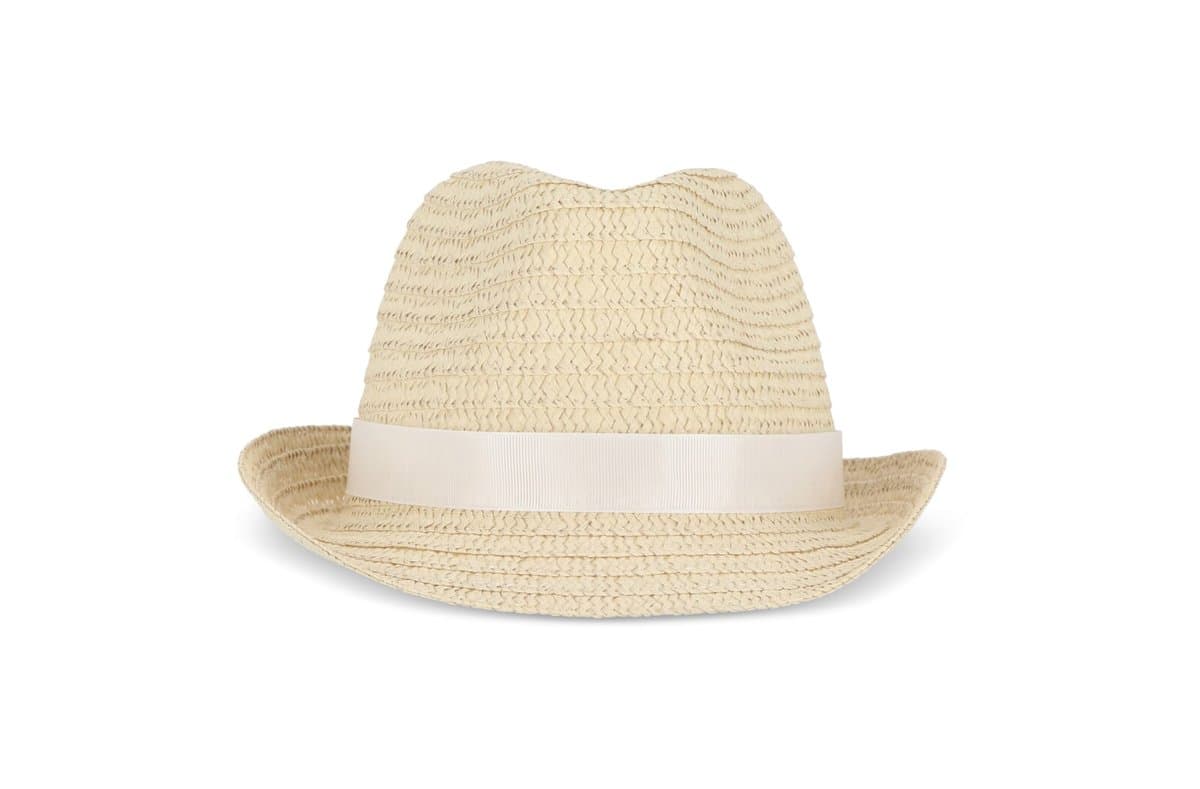 Plant straw hat with coloured band 4