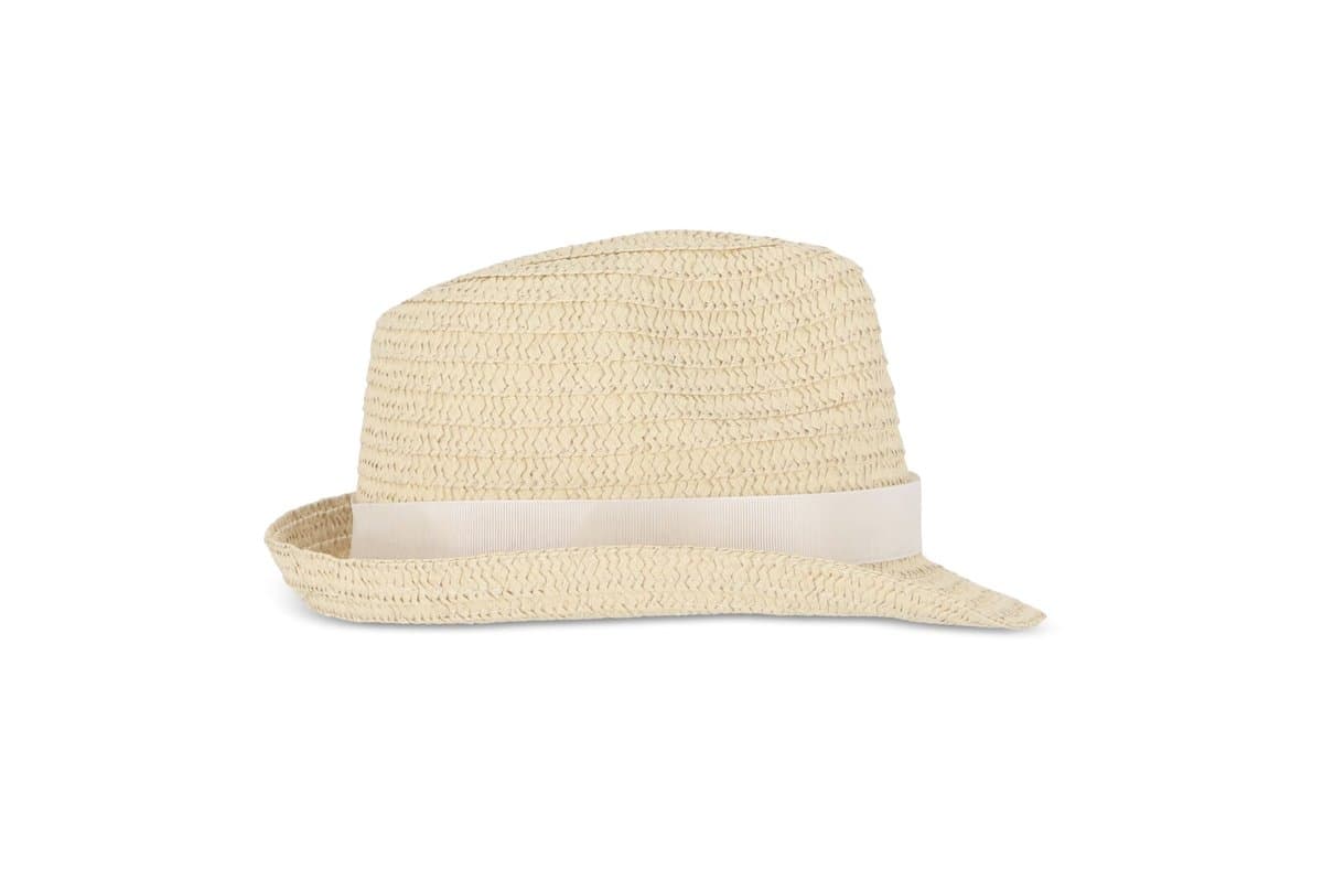 Plant straw hat with coloured band 5