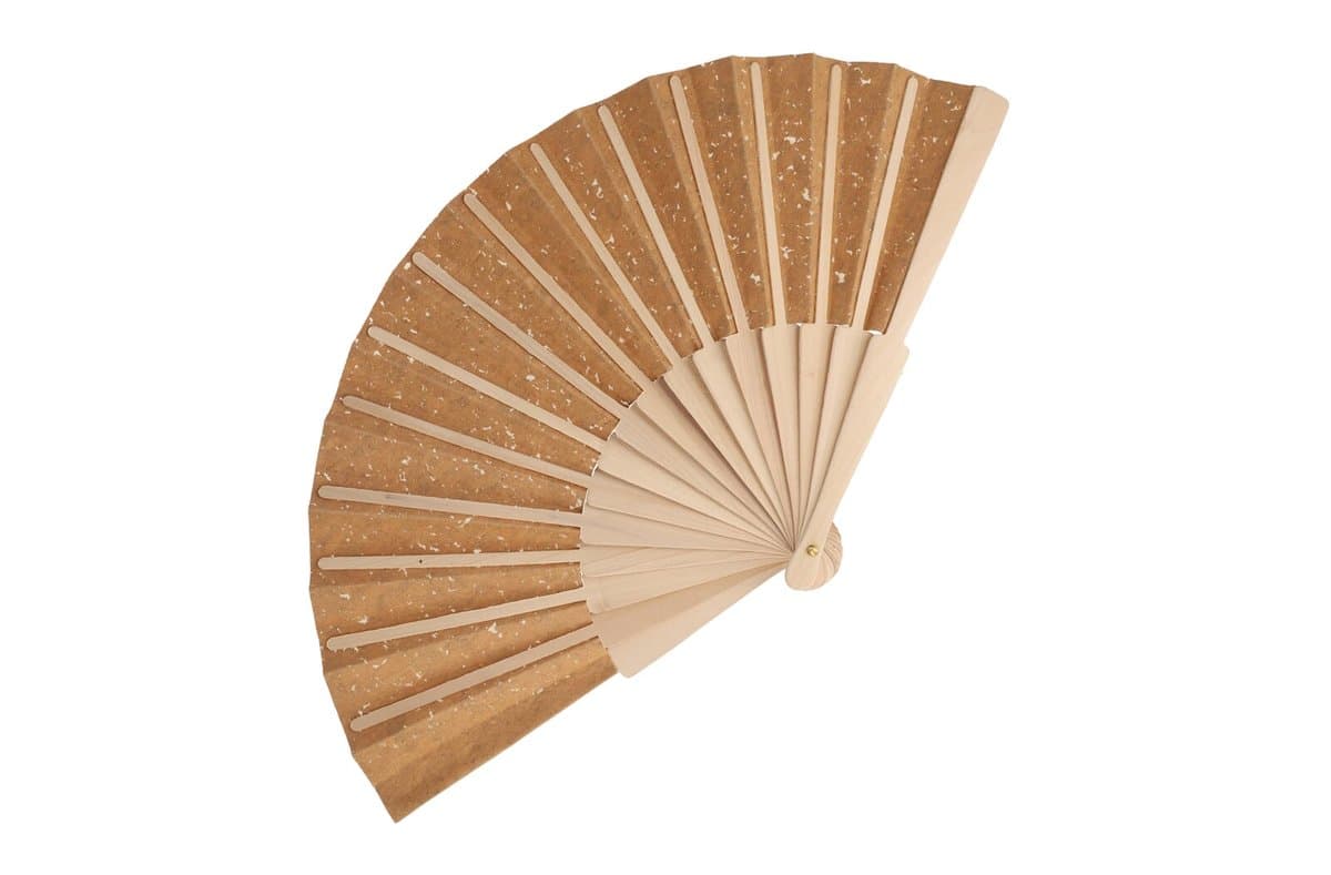 Hand fan wood & cork 4