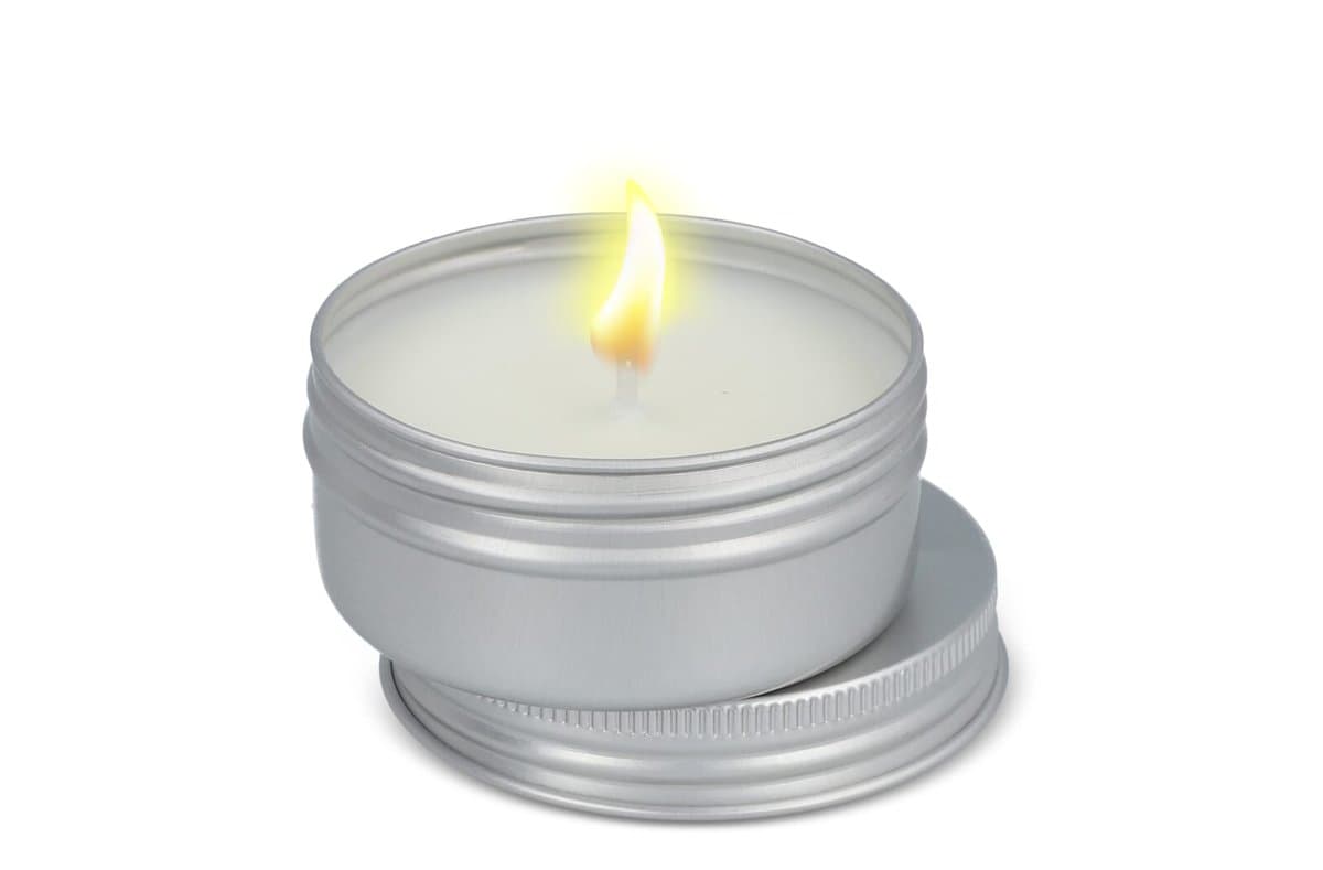 Citronella insect repellent plant based candle in recycled tin 5