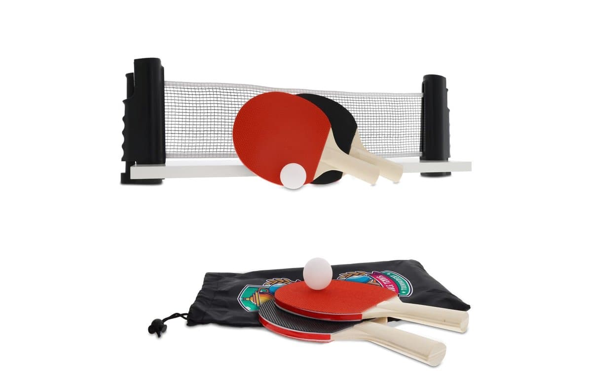 Table tennis set for a regular table
