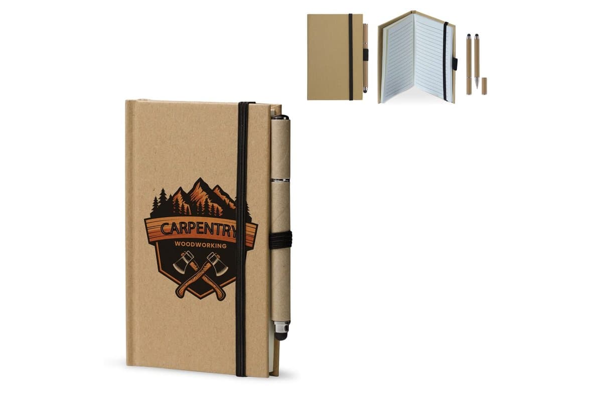 Cardboard notebook A6 + pen LT87949