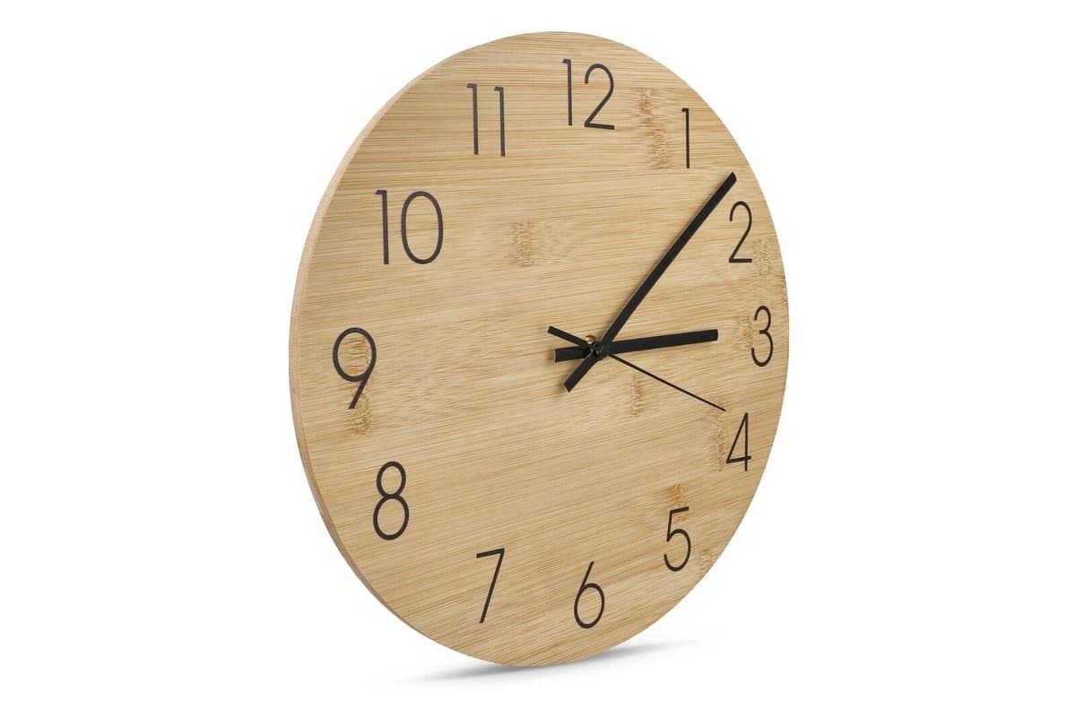 Wall clock bamboo 3