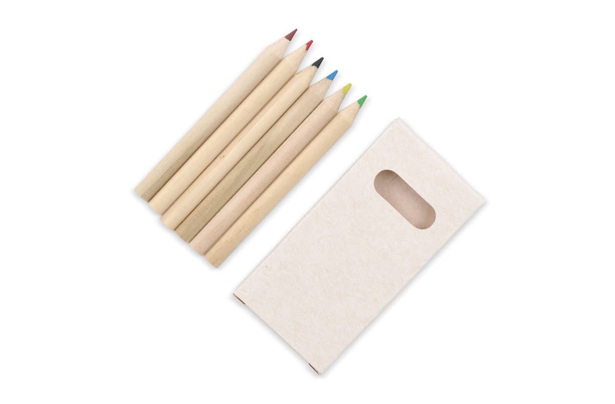 6 colouring pencils in recycled milkcarton box 5