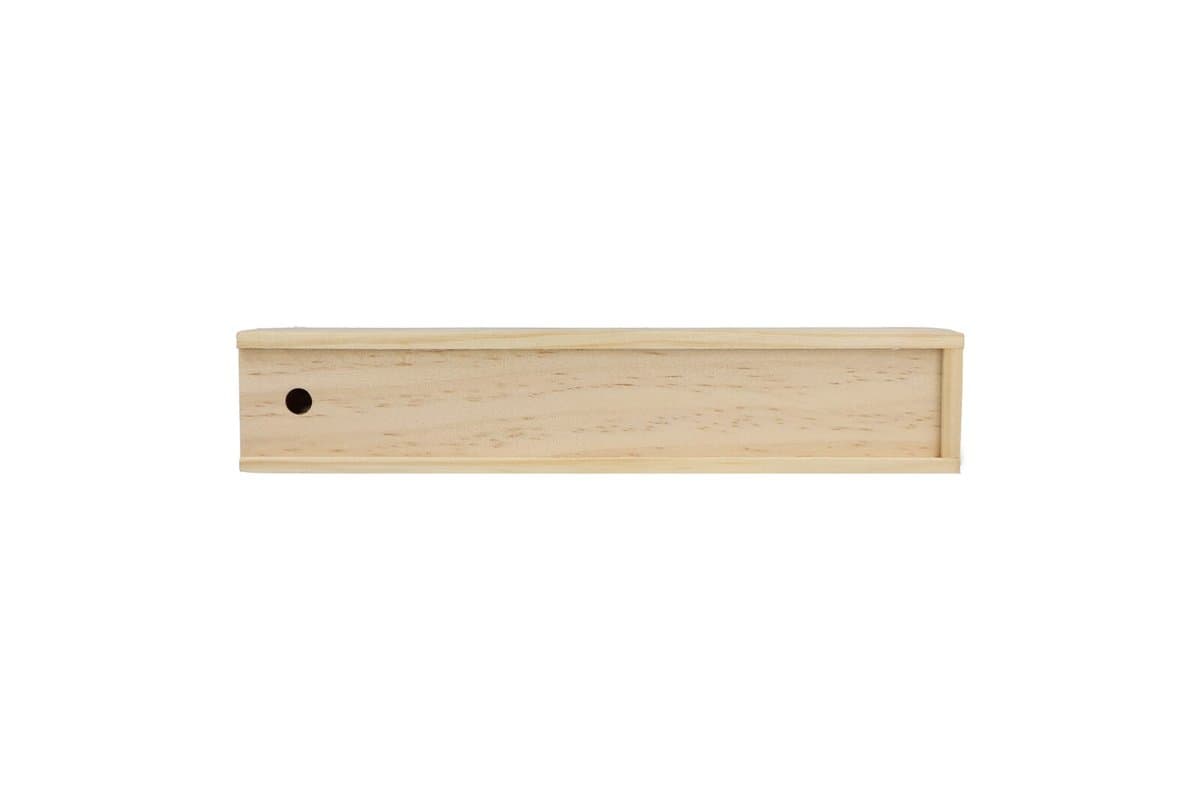 Colouring pencils in wooden sliding box 4