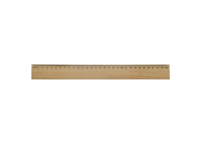 Ruler wood 30cm 2