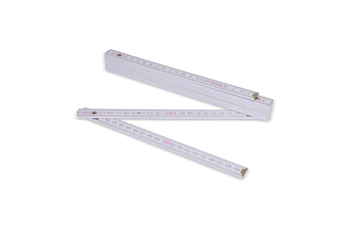 Folding ruler wood 2m premium coloured 5