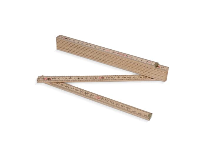 Folding ruler wood 2m premium natural 2