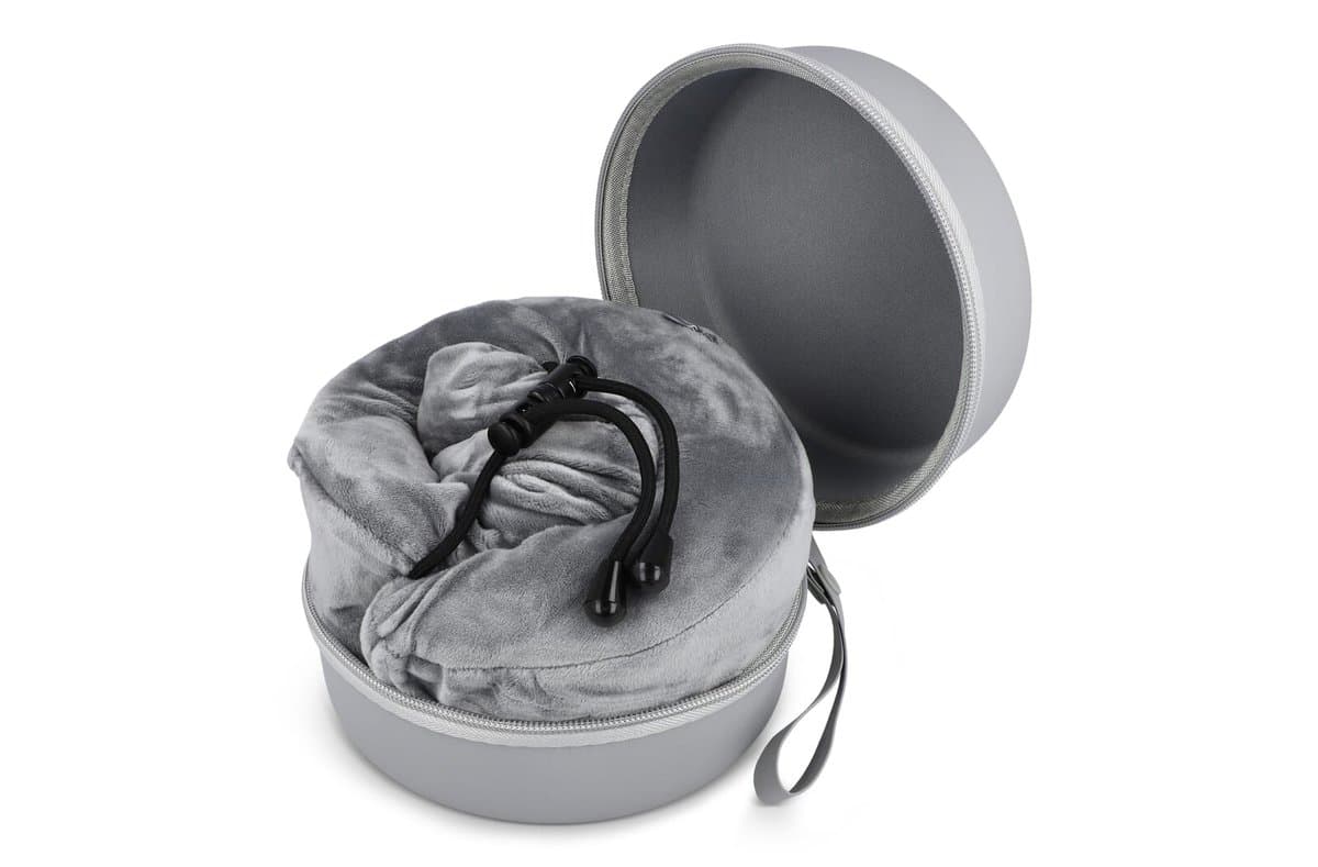 Contoured memory foam travel pillow with EVA case 5
