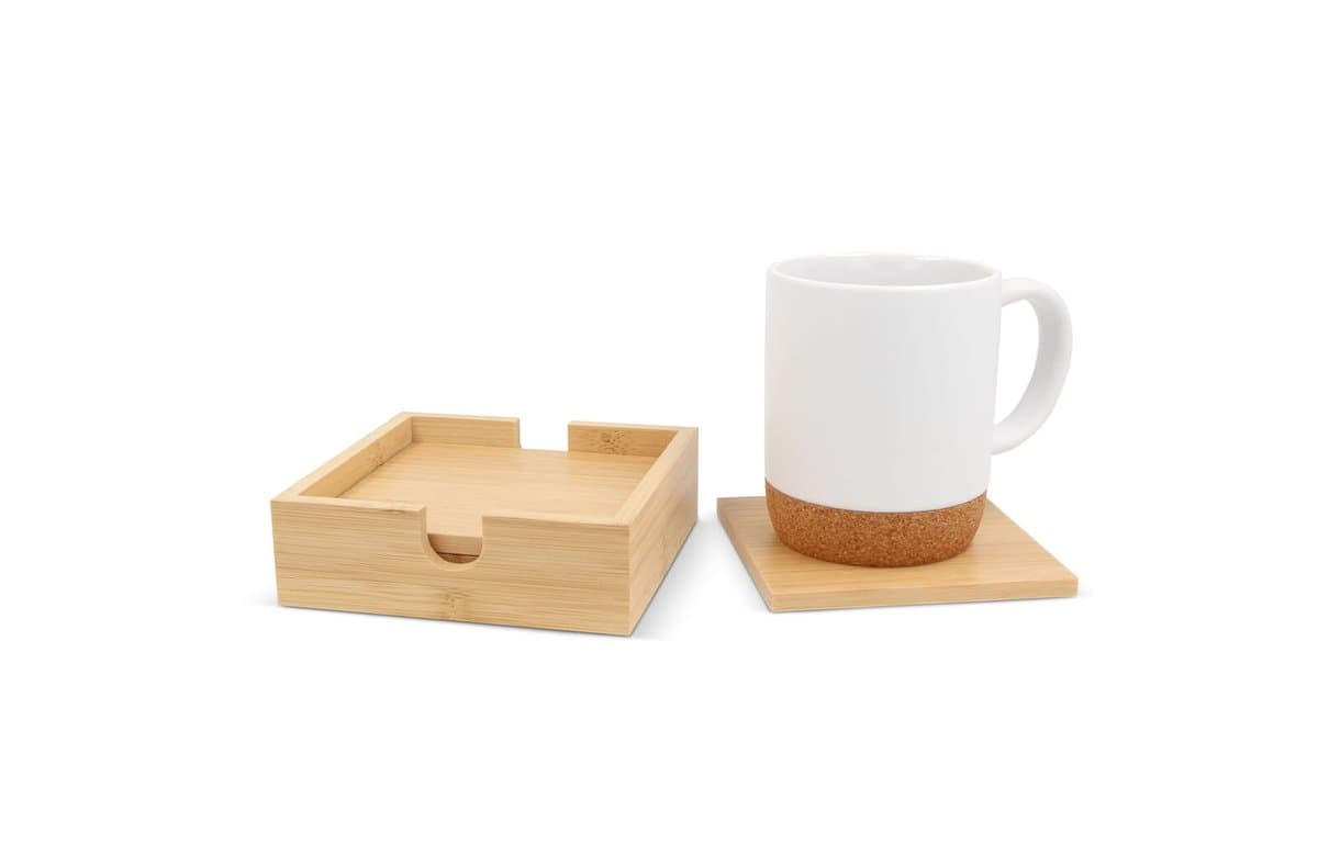 Bamboo Coaster Set (4 pcs) 4