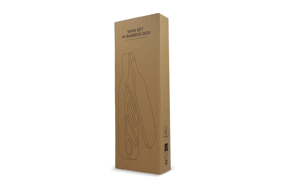 Wine set in bamboo box 4
