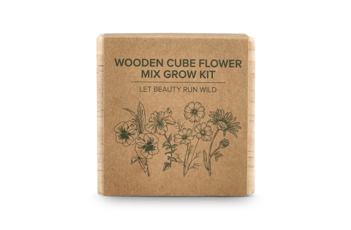 FSC Wooden Planter Set - Flower mix 4