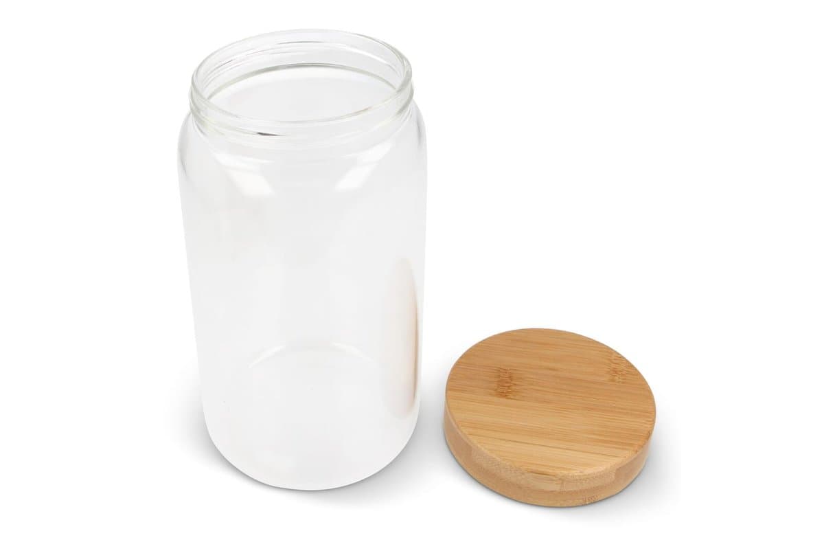 Canister glass & bamboo 1200ml 5