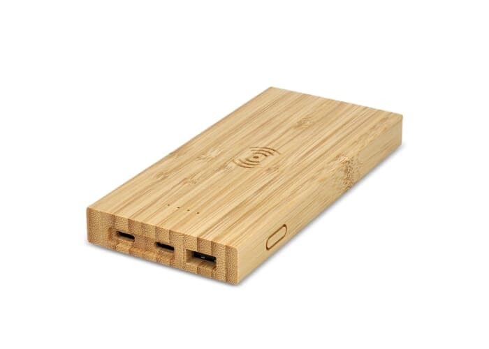 Bamboo Powerbank with Wireless Charging 8000 mAh 2