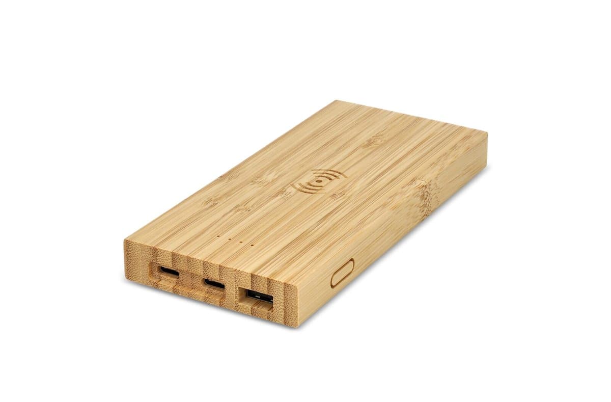 Bamboo Powerbank with Wireless Charging 8000 mAh 3
