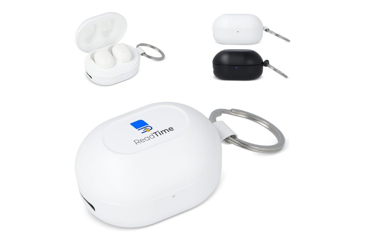 Mini Wireless Earbuds Keychain size