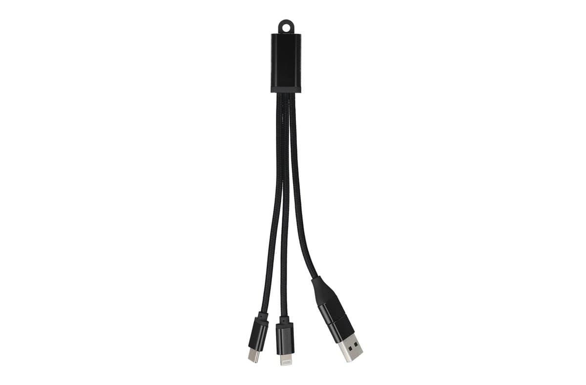 2-in-1 Charging Cable USB-A/C to USB-C & Lightning Aluminium 3